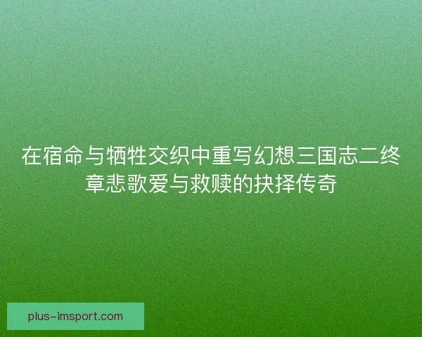 在宿命与牺牲交织中重写幻想三国志二终章悲歌爱与救赎的抉择传奇